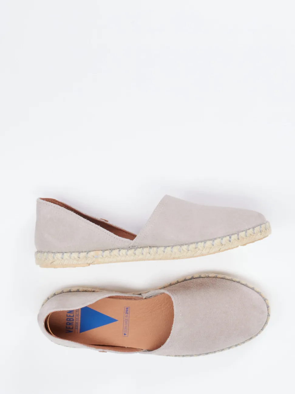 Verbenas – Espadrilles aus Veloursleder in Helltaupe