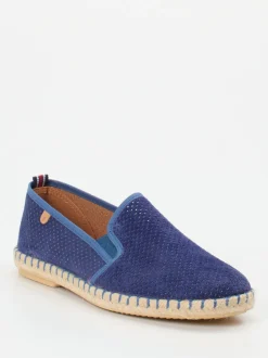 Verbenas – Espadrilles aus Leder in Jeansblau