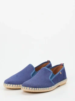 Verbenas – Espadrilles aus Leder in Jeansblau