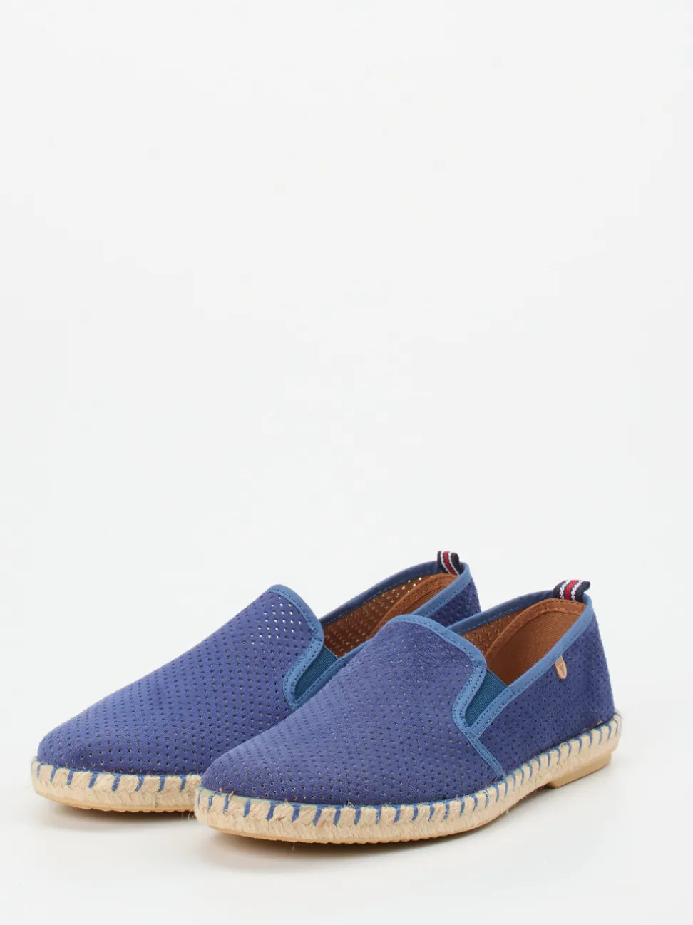 Verbenas – Espadrilles aus Leder in Jeansblau