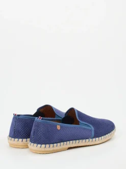 Verbenas – Espadrilles aus Leder in Jeansblau