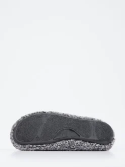 Verbenas – Hausschuh aus Teddyfleece grau