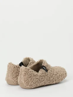 Verbenas – Hausschuh aus Teddy-Fleece in Braun