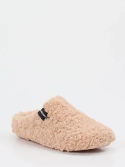 Verbenas – Hausschuhe aus Textil mit Teddyfell