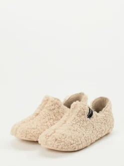 Verbenas – Hüttenschuh aus Textil in Teddy-Optik