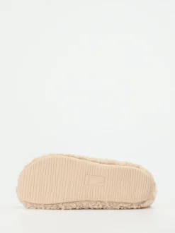Verbenas – Hüttenschuh aus Textil in Teddy-Optik