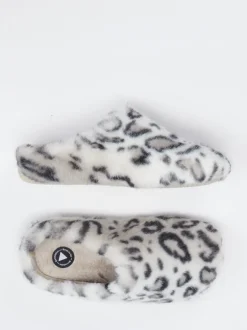 Verbenas – Pantoffeln aus Fell mit Leopardenmuster