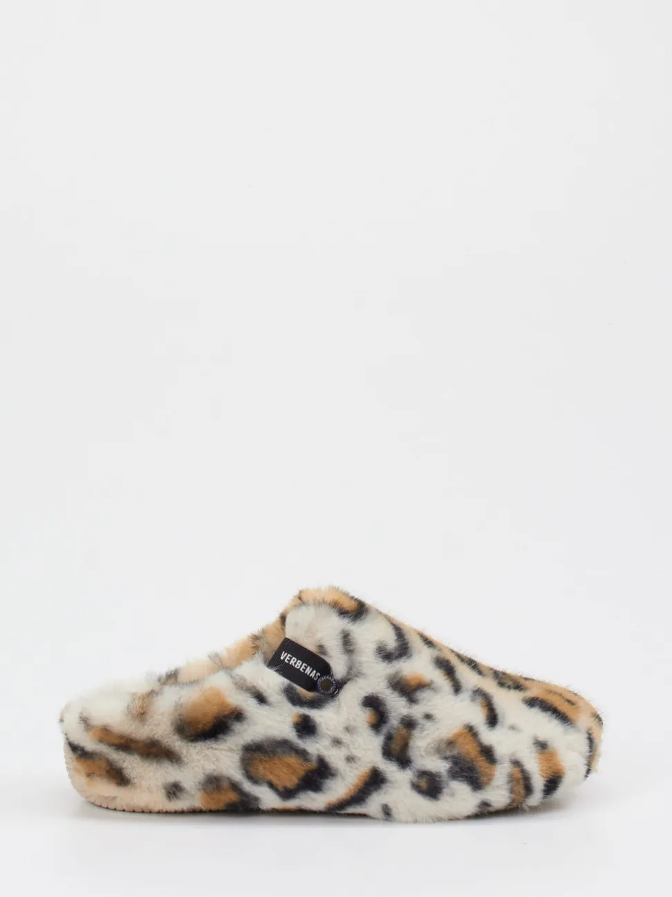 Verbenas – Pantoffeln aus Fell mit Leoprint