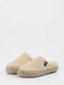Verbenas – Pantoffeln aus Textil in Beige