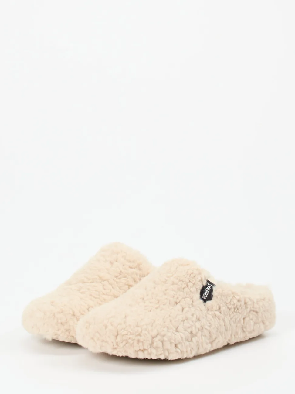 Verbenas – Pantoffeln aus Textil in Cremebeige