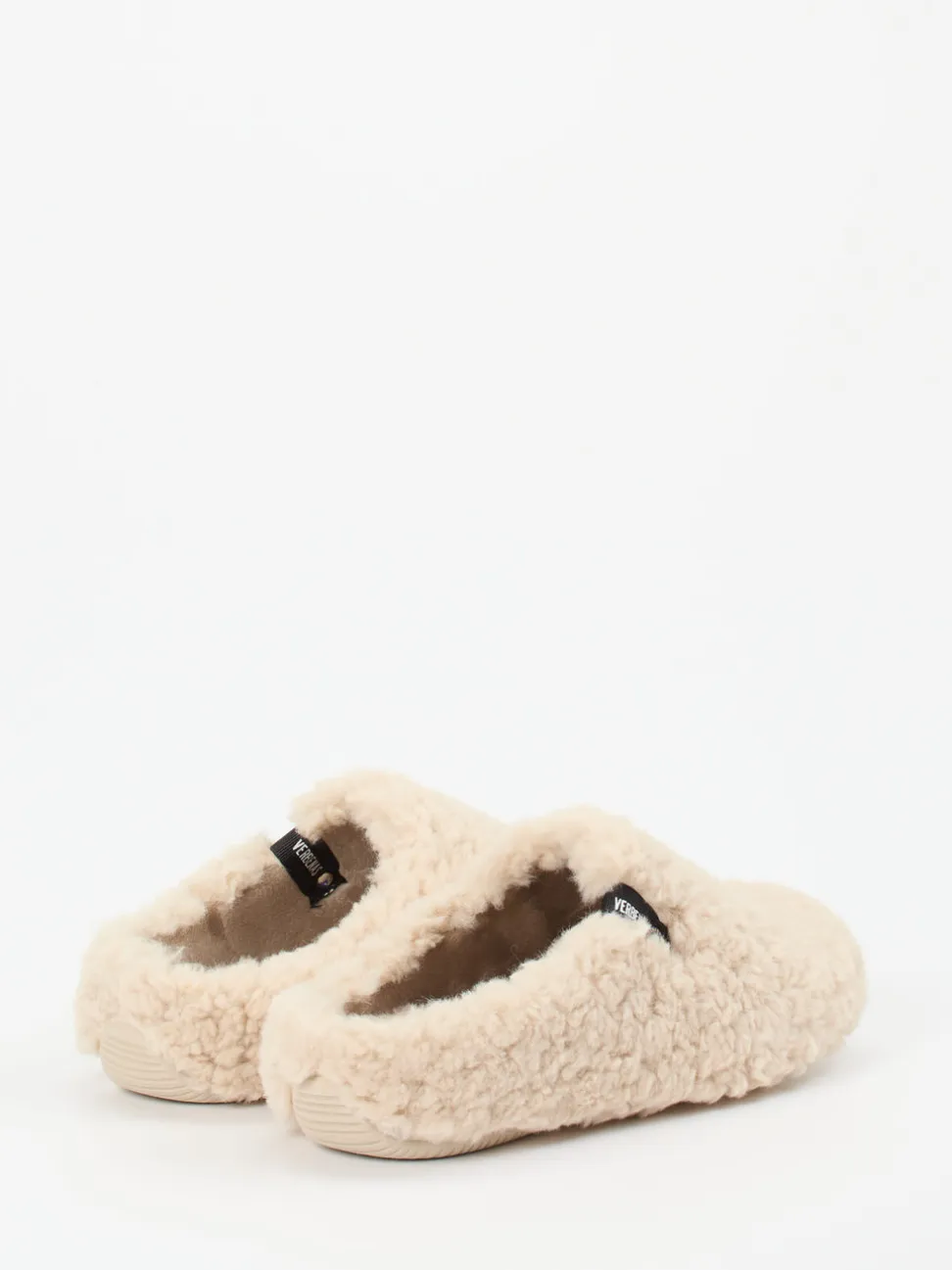 Verbenas – Pantoffeln aus Textil in Cremebeige