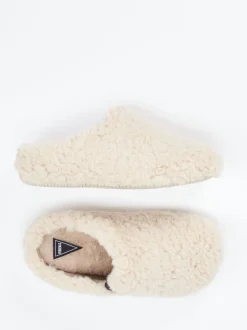 Verbenas – Pantoffeln aus Textil in Cremebeige