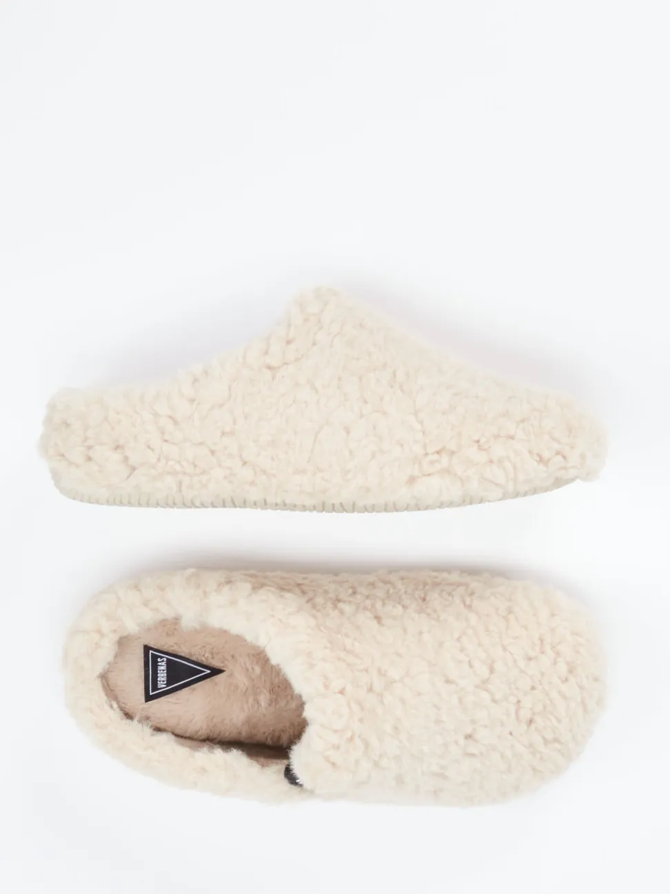 Verbenas – Pantoffeln aus Textil in Cremebeige