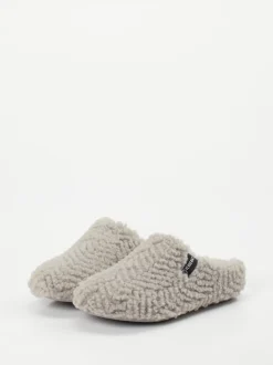 Verbenas – Pantoffeln aus Textil in Hellgrau
