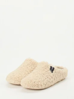 Verbenas – Pantoffeln aus Textilfell in Beige