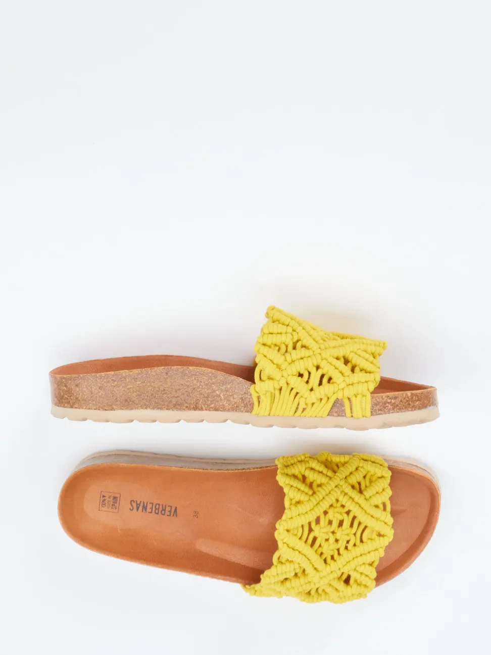 Verbenas – Pantoletten aus Textil in Makramee-Optik