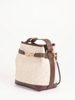 Viamailbag – Bucket Bag aus Textil und Leder beige