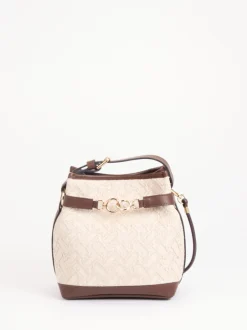 Viamailbag – Bucket Bag aus Textil und Leder beige