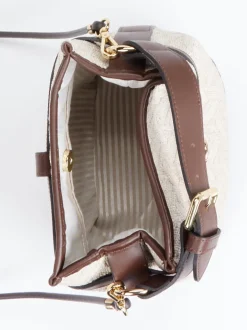 Viamailbag – Bucket Bag aus Textil und Leder beige