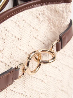 Viamailbag – Bucket Bag aus Textil und Leder beige