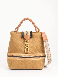 Viamailbag – Bucket Bag aus Textil in Honigbraun