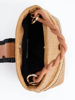 Viamailbag – Bucket Bag aus Textil in Honigbraun