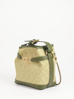 Viamailbag – Bucket Bag aus Textil und Leder grün