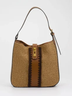 Viamailbag – Schultertasche aus Bouclé und Kunstleder