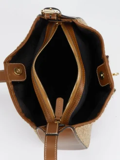 Viamailbag – Schultertasche aus Bouclé und Kunstleder