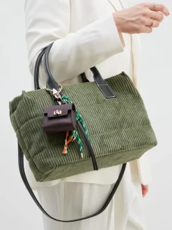 Viamailbag – Shopper Bag aus Cordstoff Olivgrün