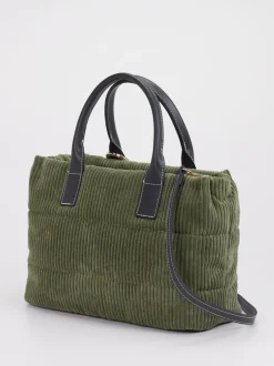 Viamailbag – Shopper Bag aus Cordstoff Olivgrün