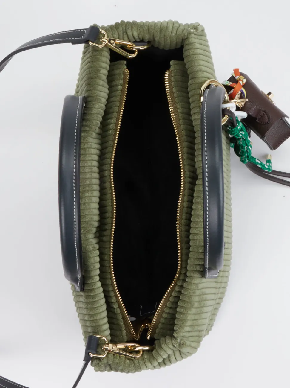 Viamailbag – Shopper Bag aus Cordstoff Olivgrün