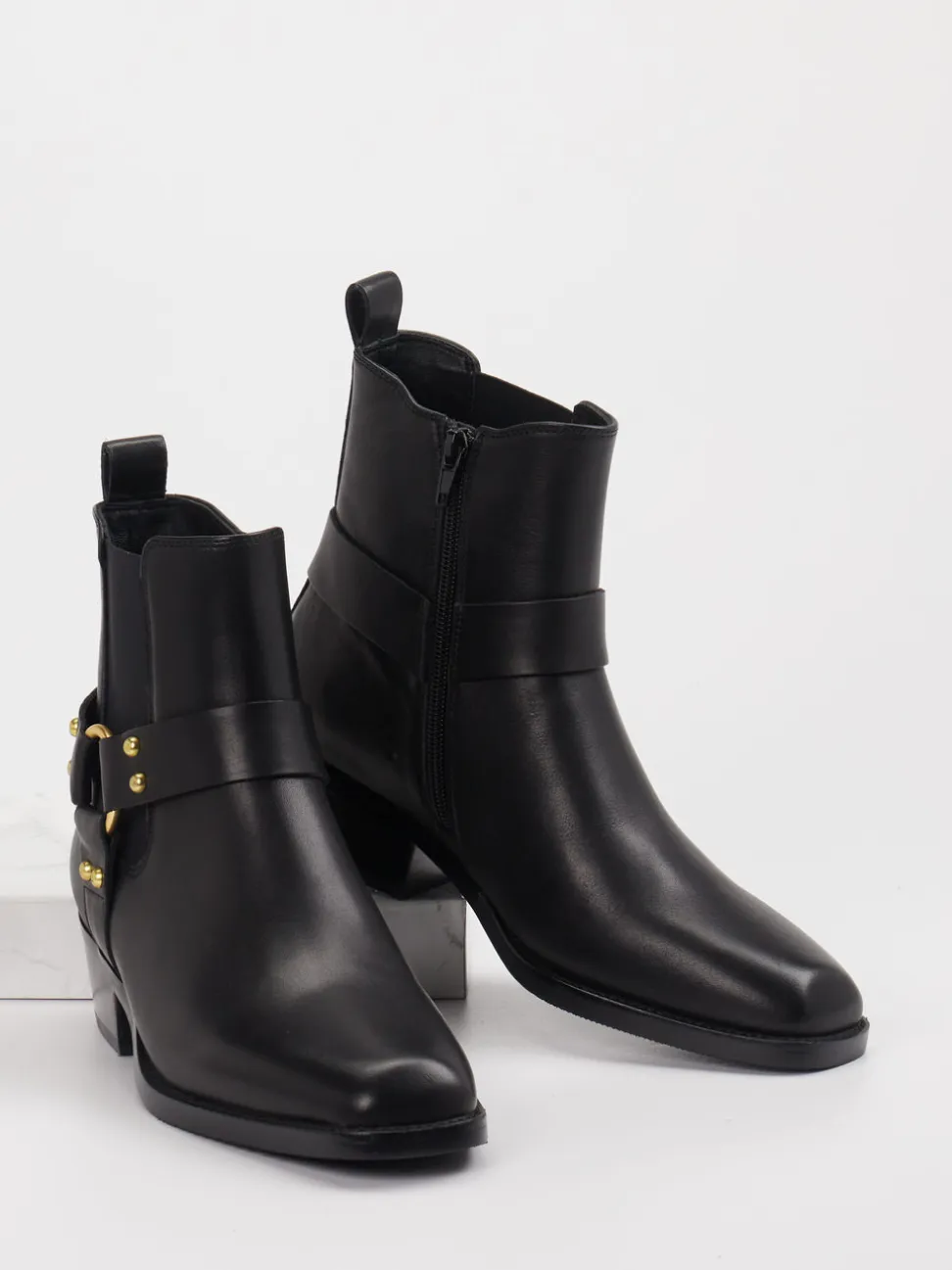 Vivian Ray – Stiefeletten aus Kalbleder Schwarz