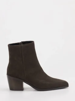 Vivian Ray – Stiefeletten aus Veloursleder Dunkelbraun