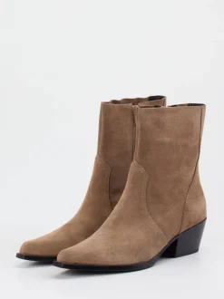 Vivian Ray – Stiefeletten aus Veloursleder sandbraun