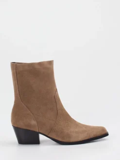 Vivian Ray – Stiefeletten aus Veloursleder sandbraun