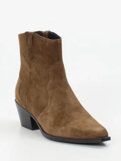 Vivian Ray – Western-Stiefeletten aus Veloursleder Braun