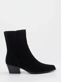 Vivian Ray – Western-Stiefelette aus Veloursleder schwarz