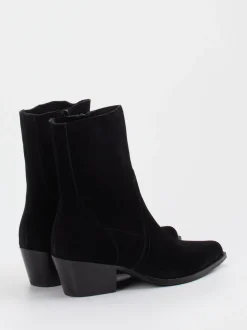 Vivian Ray – Western-Stiefelette aus Veloursleder schwarz