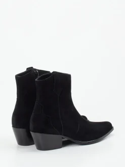 Vivian Ray – Western-Stiefelette aus Veloursleder Schwarz