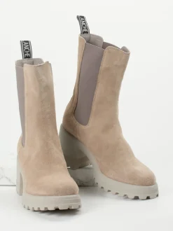 Voile Blanche – Chelsea Boots aus Lammleder in Sandbeige