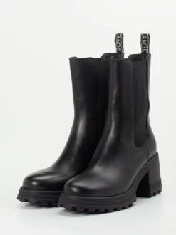 Voile Blanche – Chelsea Boots aus Lammleder Schwarz
