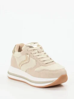 Voile Blanche – Chunky Sneaker aus Veloursleder beige