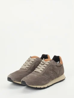 Voile Blanche – Retro-Sneaker aus Nubukleder grau