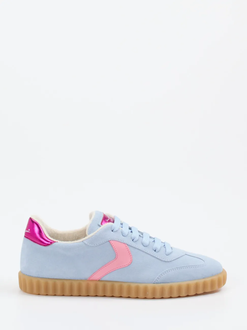 Voile Blanche – Retro-Sneaker aus Veloursleder Hellblau