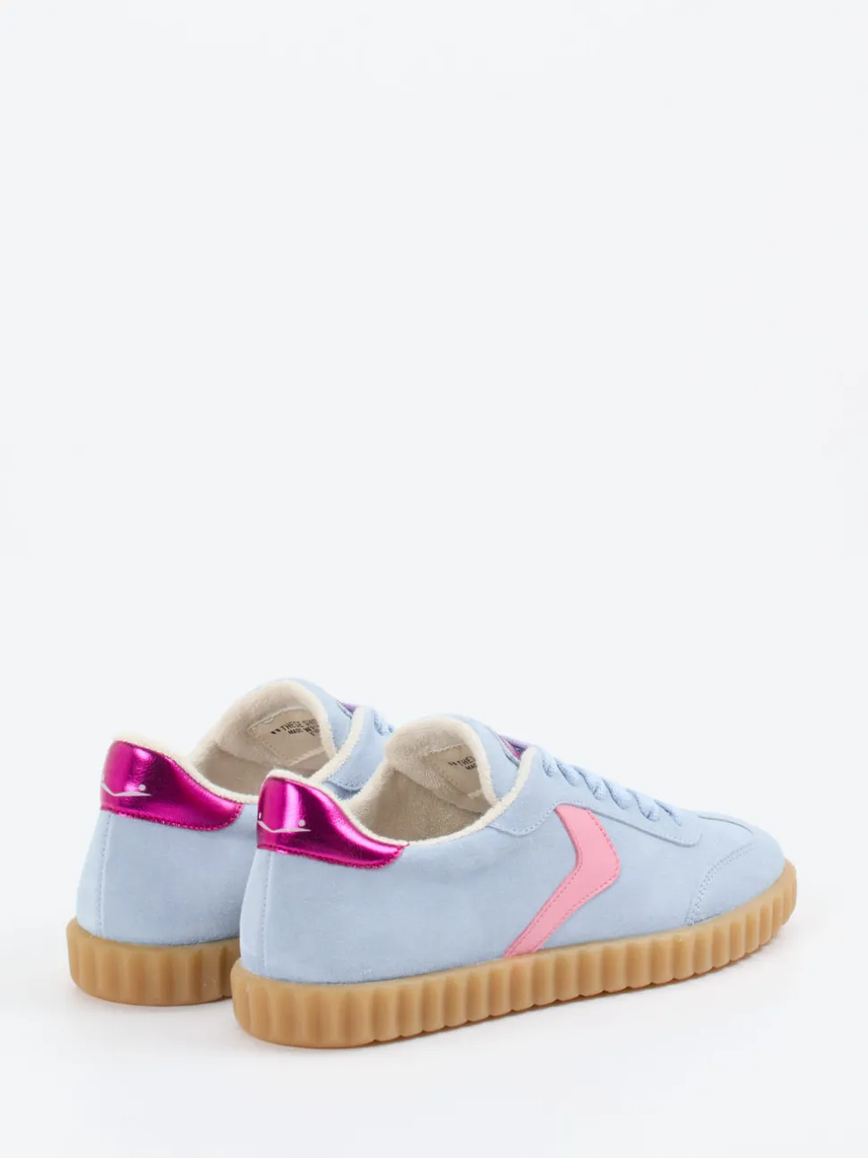 Voile Blanche – Retro-Sneaker aus Veloursleder Hellblau
