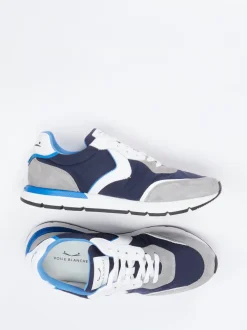 Voile Blanche – Retro-Sneaker aus Veloursleder Blau