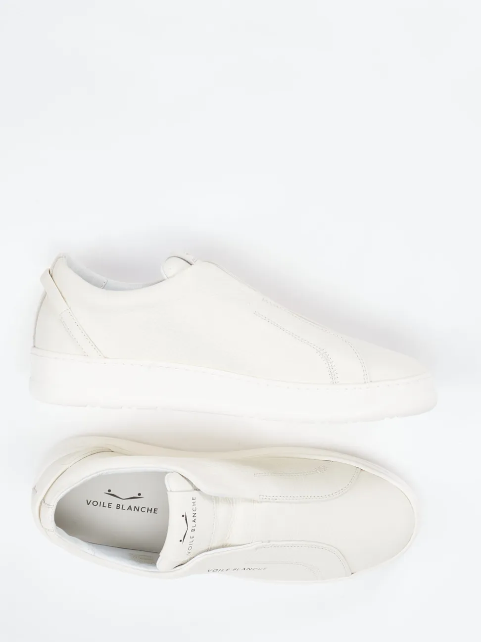 Voile Blanche – Slip-On Sneaker aus Kalbleder Offwhite