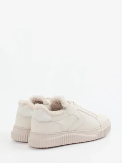 Voile Blanche – Sneaker aus Kalbleder cremeweiß