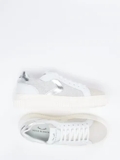 Voile Blanche – Sneaker aus Veloursleder und Mesh Offwhite